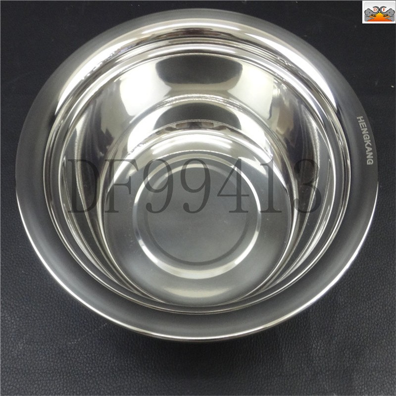 DF99413 304欧式味斗加厚圆形不锈钢盆加深家用洗菜盆子和面斗盆洗脸盆平底多用盆 DF Trading House详情3