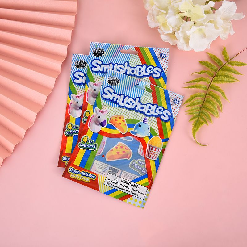 Direct sales from the manufacturer of creative small toy slow rebound packaging bags with color-printed cartoon composite three-side seals