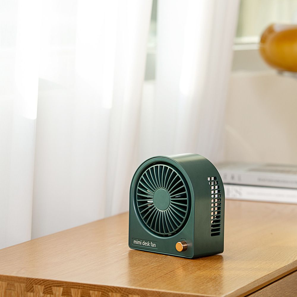 F857 Small Q Desktop Fan Silent 2000 mah knob control fan Specification drawing