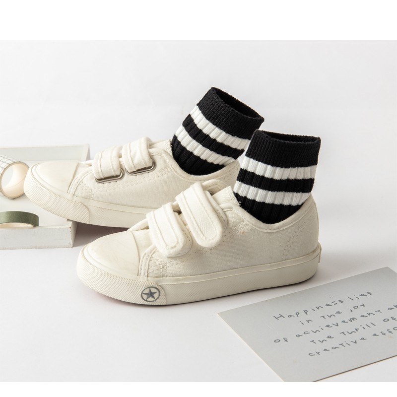 儿童高筒纯棉男女过膝中筒袜校园风学生袜子详情图5