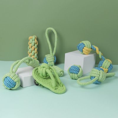 Pet tooth cleaning knot toy set cotton rope toy dog toy molar bite dog knot toy full figure