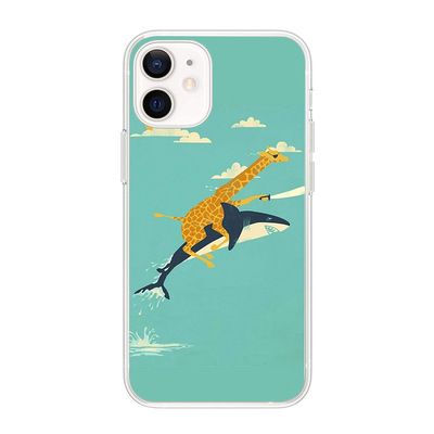 适用iPhone12定制外贸新款卡通可爱长颈鹿手机壳苹果XR动物手机壳产品图