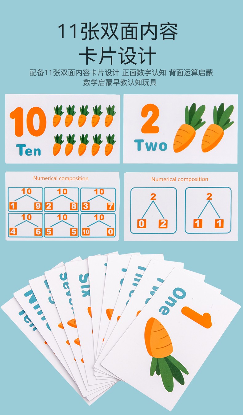 The wooden cognitive game "Rabbit Balance" is highly entertaining with rich colors. It can exercise babies' hand-eye coordination, visual ability, logical thinking ability, and early education enlightenment training. It is a parent-child game detail image 4