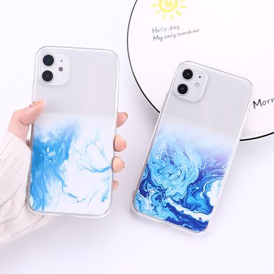 创意海水冰山适用iPhone 12Pro手机壳xr透明TPU全包保护套s20/a71产品图