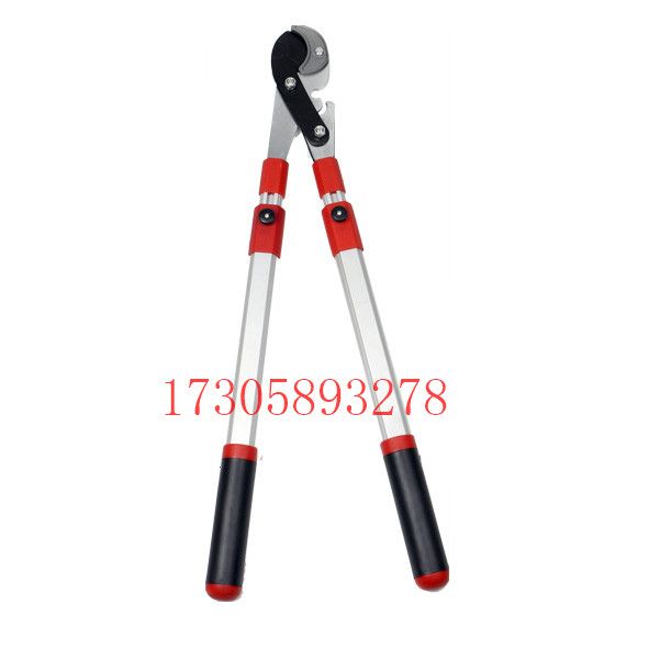 YLJ17 red and black handle aluminum tube telescopic tube small round head garden pruner High branch pruner