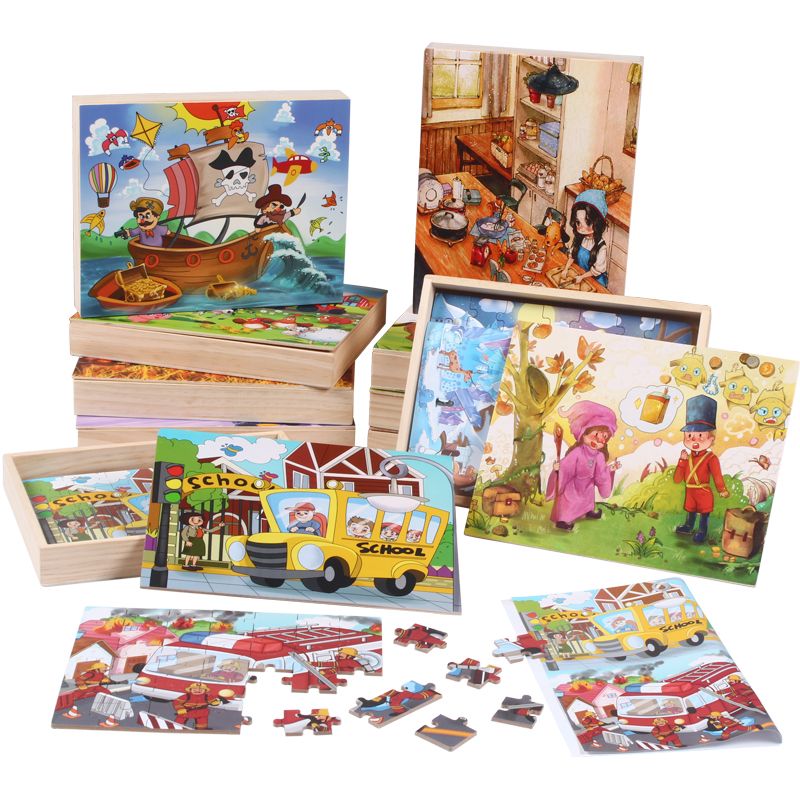 The wooden toy intelligence puzzle game, a four-in-one wooden box, is highly entertaining and colorful. It is a parent-child game that can exercise hand-eye coordination and cultivate logical thinking ability