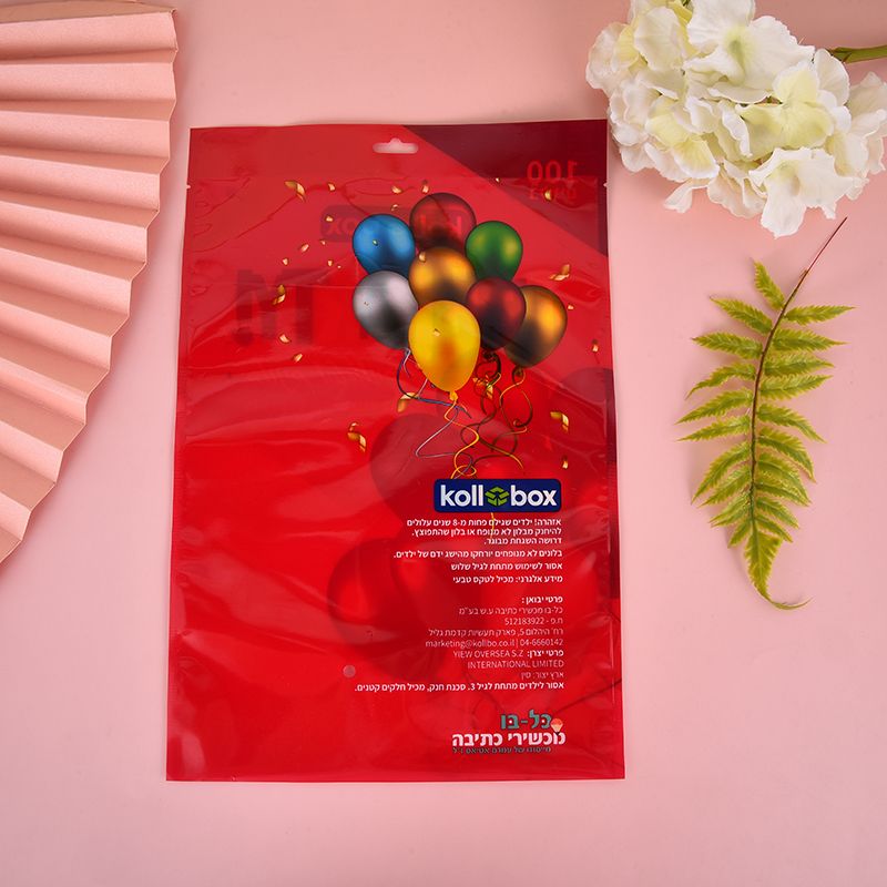 Creative balloon packaging bags, semi-transparent composite bags, three-side sealed heat-sealable styles, for reference only, direct supply from the manufacturer Specification image
