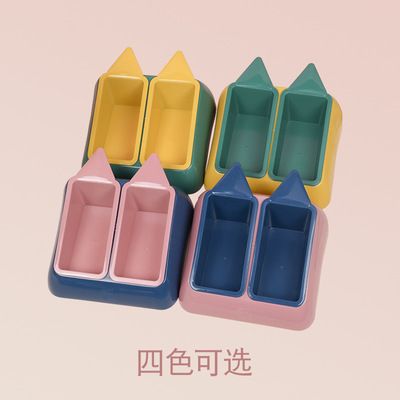 Pet cat double bowl wholesale multi-functional cat food spoon cat bowl anti-upset feeding feeding water Cat bowl Double bowl report This product purchase belongs to commercial trade behavior details Picture