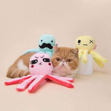 Pet toys new plush ring paper dog bite toy dog toy ring paper octopus dog bite toy wholesale details Picture