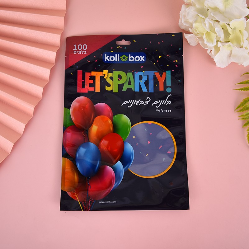 The semi-transparent composite bag with three-side seal and heat-sealable style for creative balloons is for reference only and can be customized by the manufacturer detail image 7