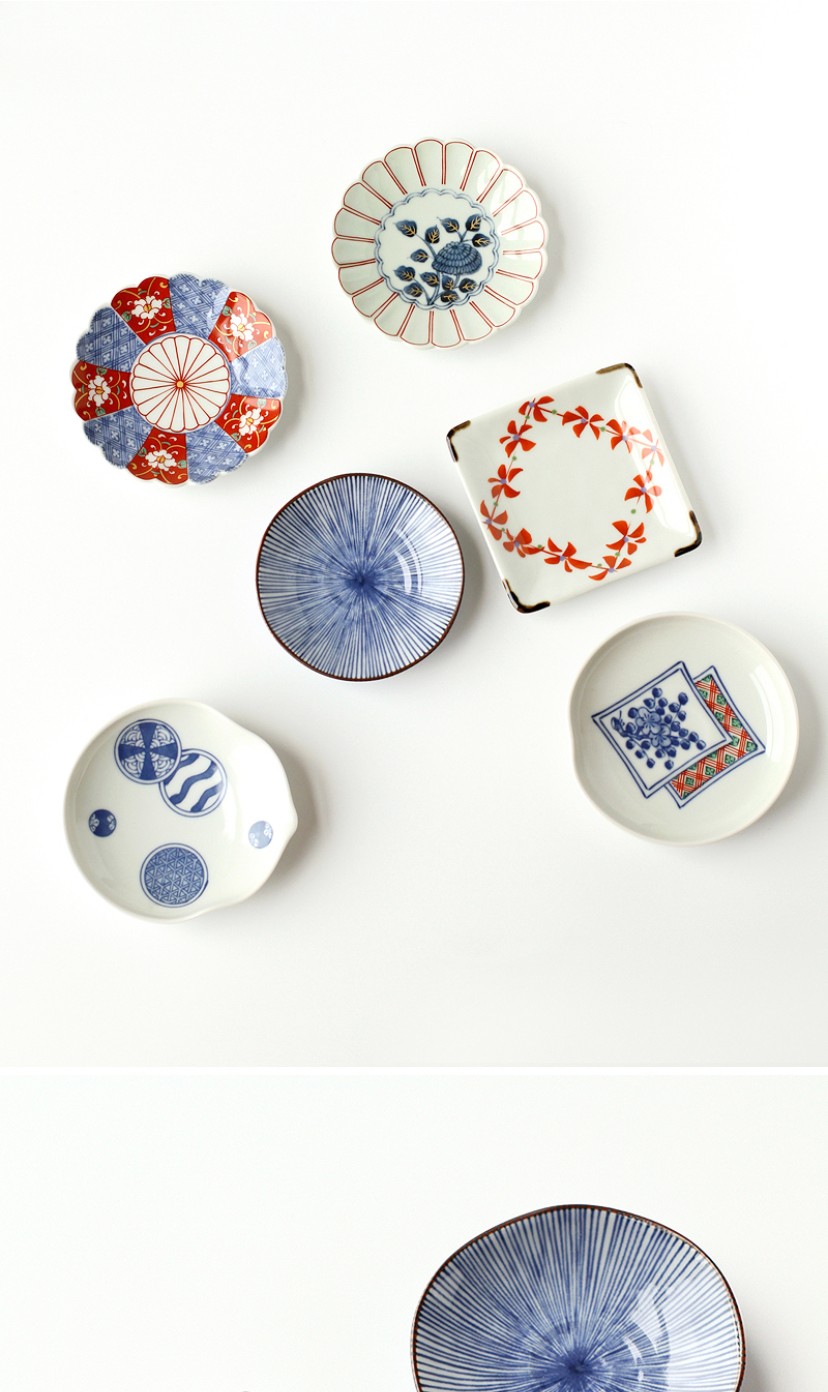 浙里 日本原装进口有田烧花形茶点蝶6件套木盒48-01详情图3