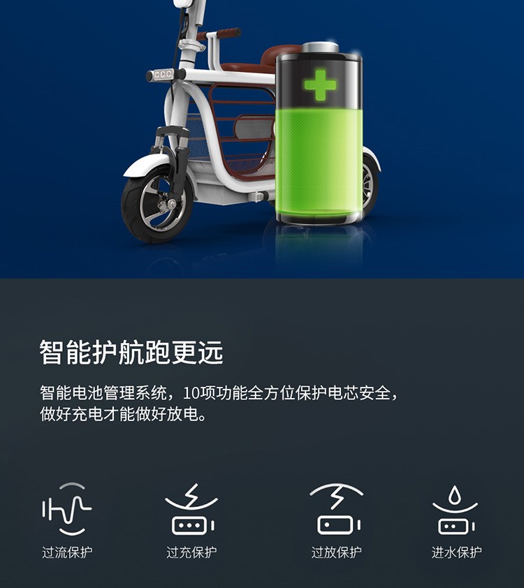 家用休闲小型电动三轮车详情图6