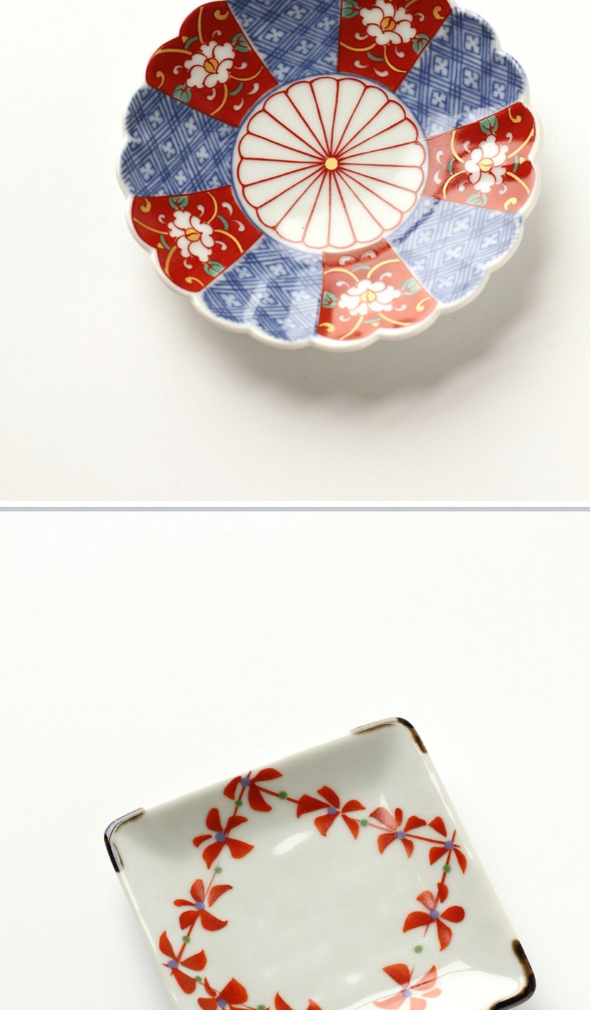 浙里 日本原装进口有田烧花形茶点蝶6件套木盒48-01详情图7