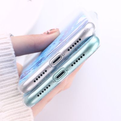 创意海水冰山适用iPhone 12Pro手机壳xr透明TPU全包保护套s20/a71白底实物图