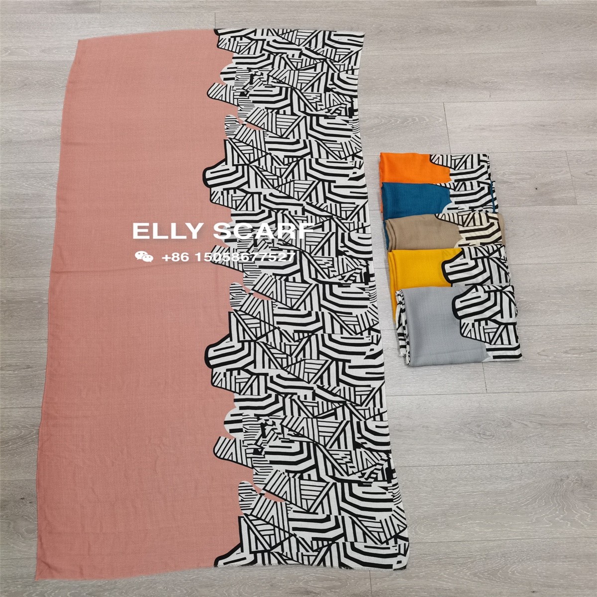 Zebra Print Scarf With Tangled Feel full figure