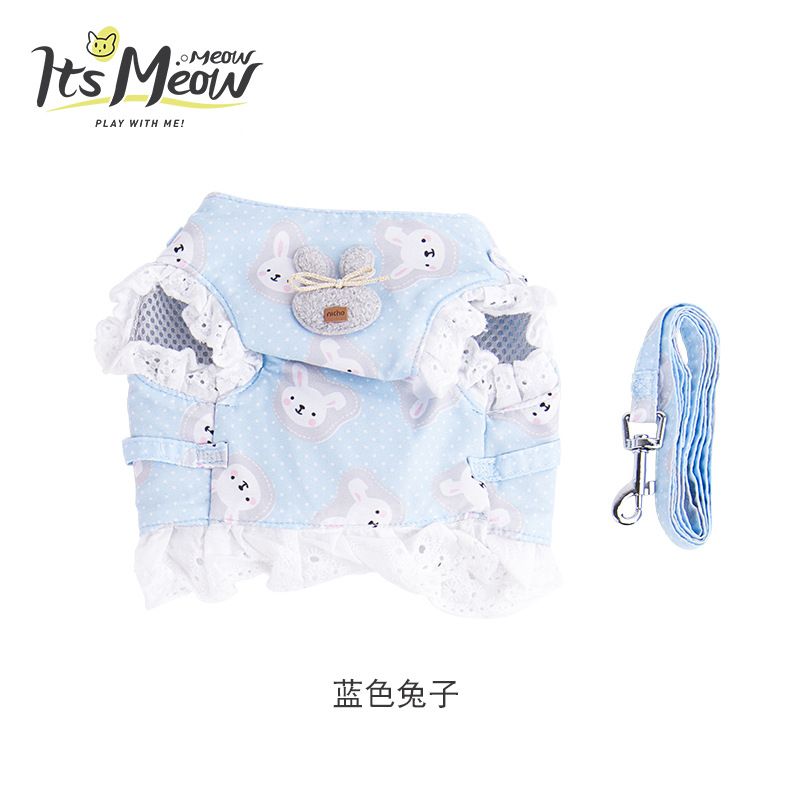 New pet chest strap cat leash anti-break lace wool cat leash vest type cat leash Specification drawing