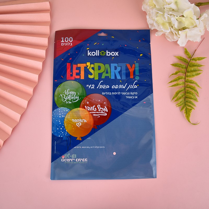 The semi-transparent composite bag with three-side sealing and heat sealing style for creative balloons is for reference only and is directly supplied by the manufacturer detail image 1