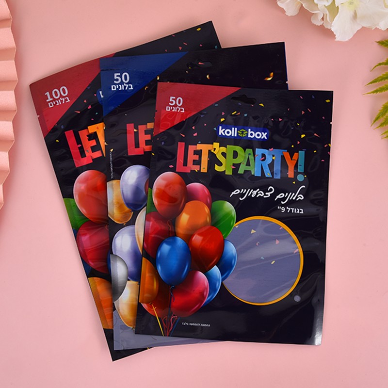 The semi-transparent composite bag with three-side seal and heat-sealable style for creative balloons is for reference only and can be customized by the manufacturer detail image 1