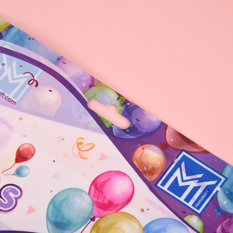 Creative color-printed balloon packaging bags, semi-open window three-side sealed composite bags, can be customized detail image 6