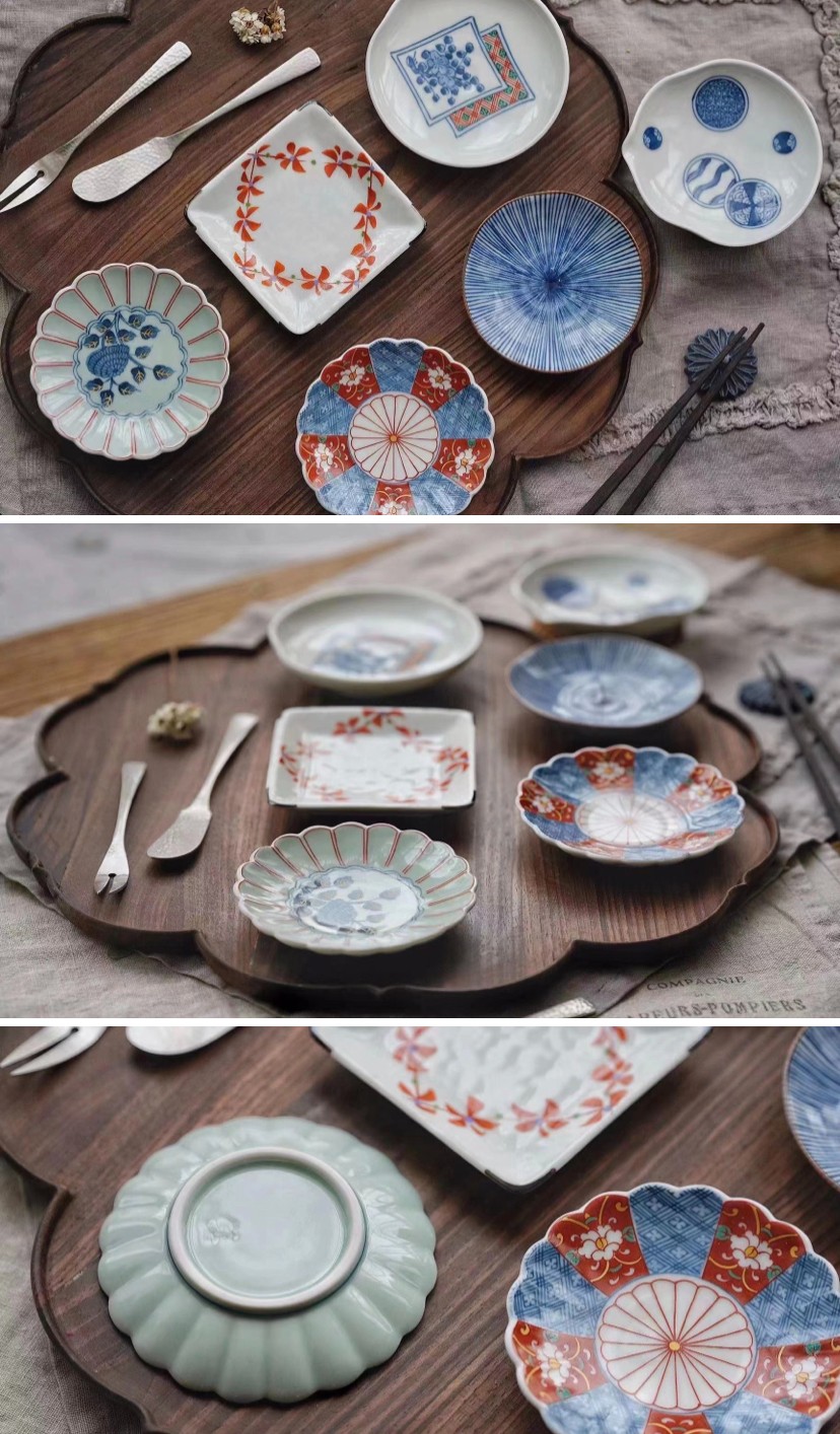 浙里 日本原装进口有田烧花形茶点蝶6件套木盒48-01详情图14