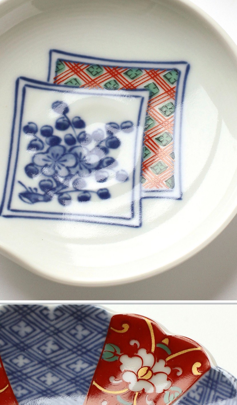 浙里 日本原装进口有田烧花形茶点蝶6件套木盒48-01详情图12