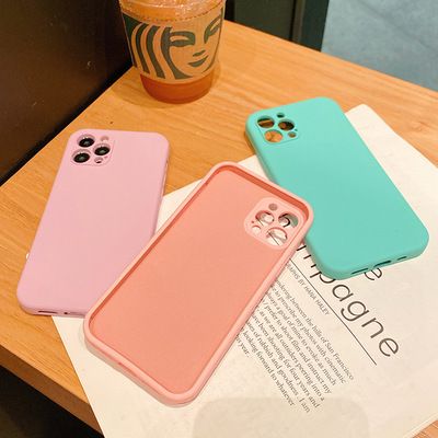 Adecuado para apple 12promax funda de silicona líquida iphone11 2020 SE funda 2.5mm details Picture