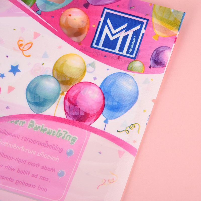 Creative color-printed balloon packaging bags, zipper bags, composite bags, three-side sealed bags, factory direct sales, customizable detail image 4