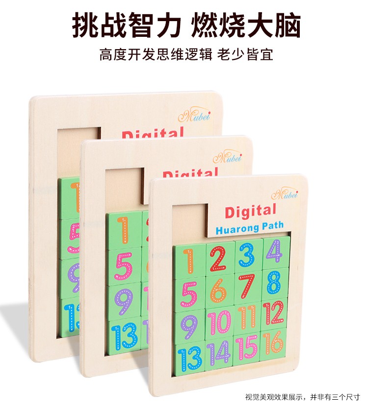 The wooden maze game, Digital Huarong Road, is highly entertaining. It can exercise babies' hand-eye coordination, visual ability, logical thinking ability, and early education enlightenment training. It is a parent-child game detail image 3