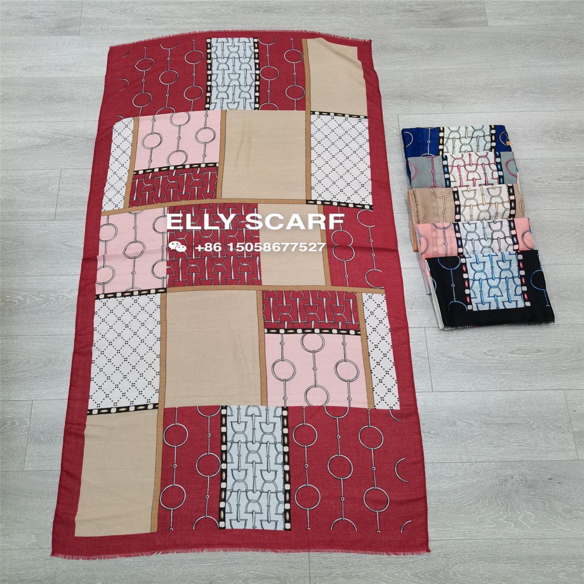 Jumble Feel Chain Printed Scarf