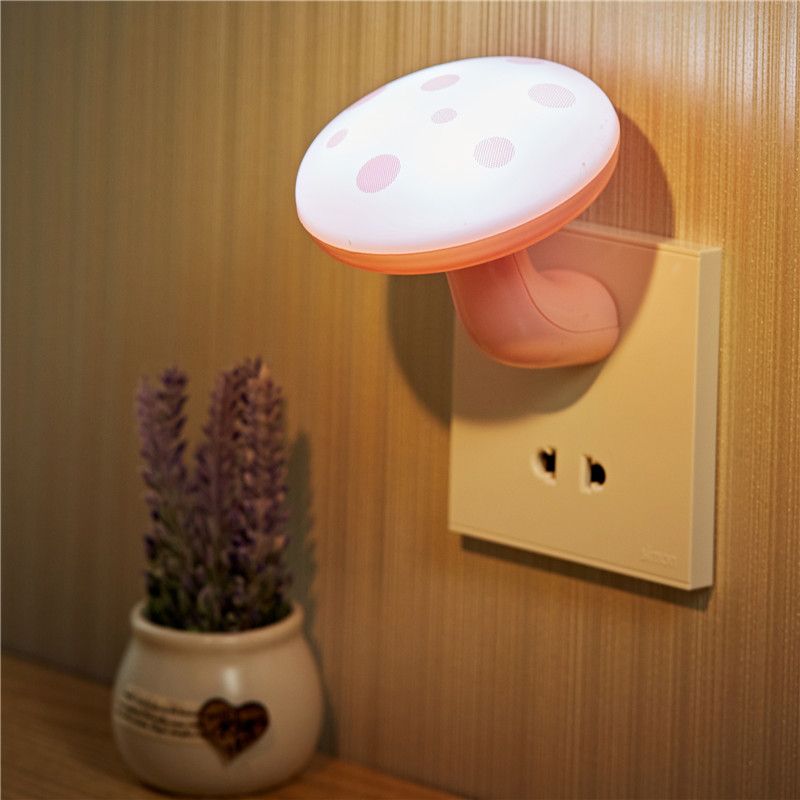 Mushroom night light pink