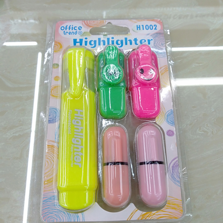 1002荧光笔多色水彩笔绘画笔学生学习用品专用笔红蓝黑色大号油性彩