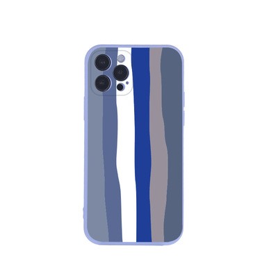 Rainbow pop motif funda protectiva aplicable apple 12 straight edge plus velvet cube soft case iphone11 funda para teléfono detail image 4