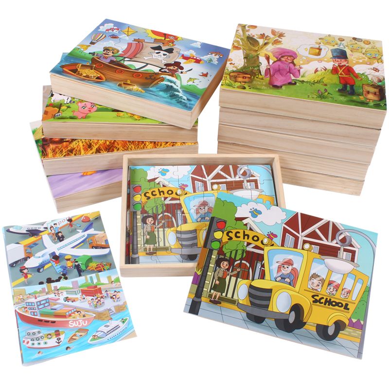 The wooden toy intelligence puzzle game, a four-in-one wooden box, is highly entertaining and colorful. It is a parent-child game that can exercise hand-eye coordination and cultivate logical thinking ability Specification image