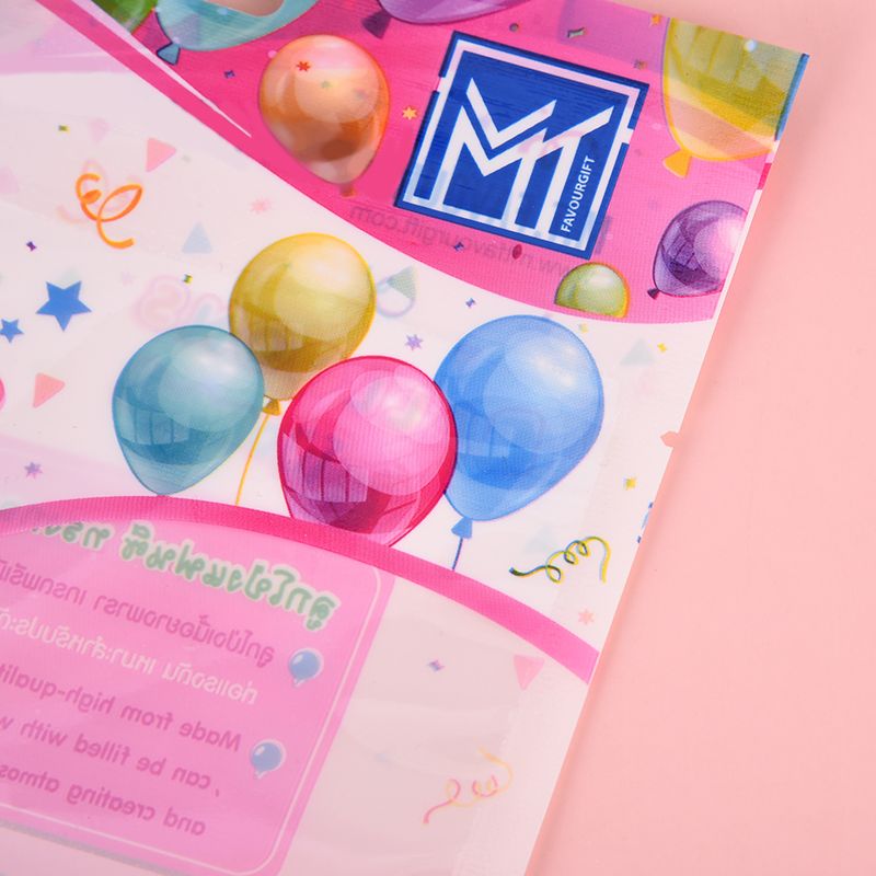 Creative color-printed balloon packaging bags, zipper bags, composite bags, three-side sealed bags, factory direct sales, customizable Item Picture