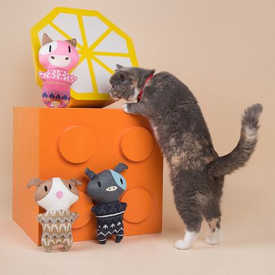 Pet toy manufacturers new bite interactive dog toy wool animal doll plush dog toy wholesale thumbnail