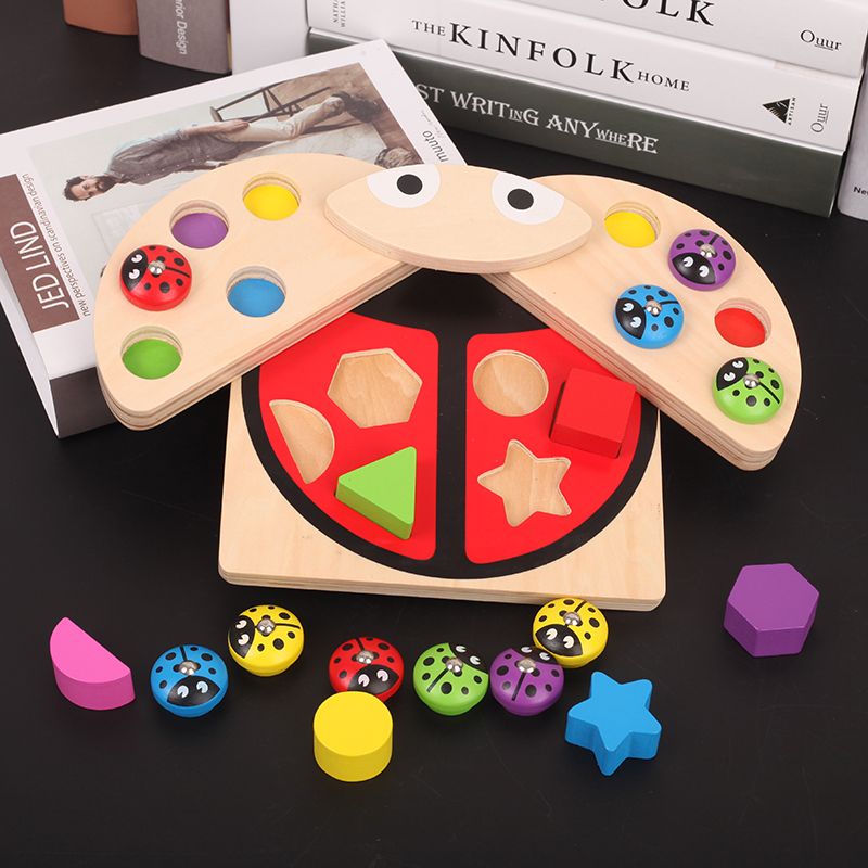 The wooden toy intelligence ladybug fishing game is highly entertaining and colorful, which can exercise babies' hand-eye coordination, visual ability, logical thinking ability, and early education enlightenment training. It is a parent-child game Item Picture