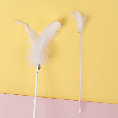 Funny cat toy manufacturers wholesale long pole goose feather funny cat stick funny cat toy removable funny cat stick cat toy full figure