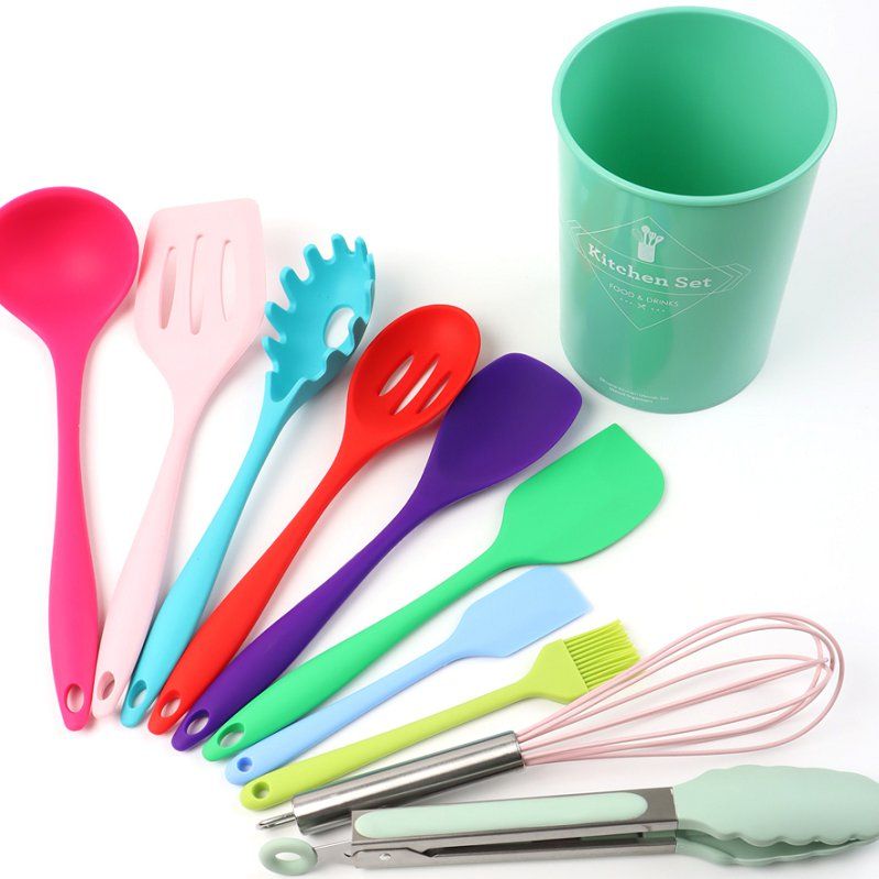 Utensilios de cocina de silicona 10pcs set