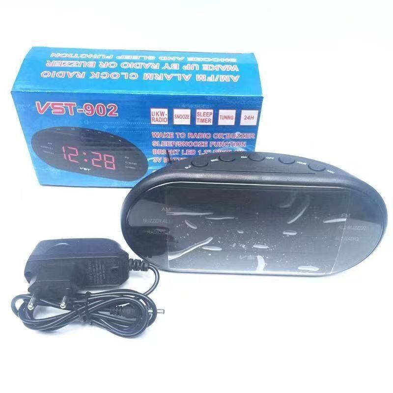 钟控收音机闹钟，双频道收音机多组闹钟礼品