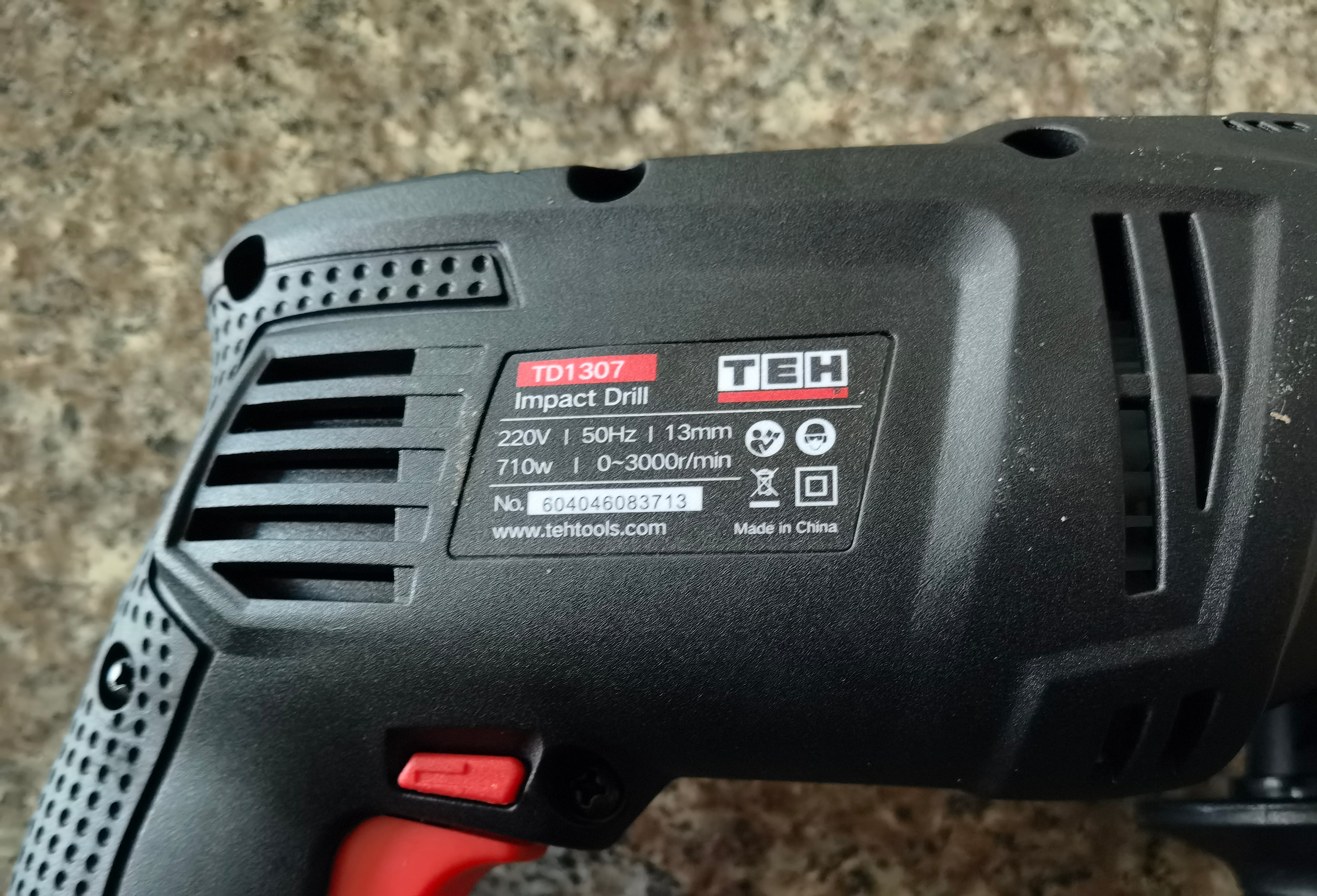 Teh Td1307:710w,13Mm, Electric Drill, Drill Specification drawing