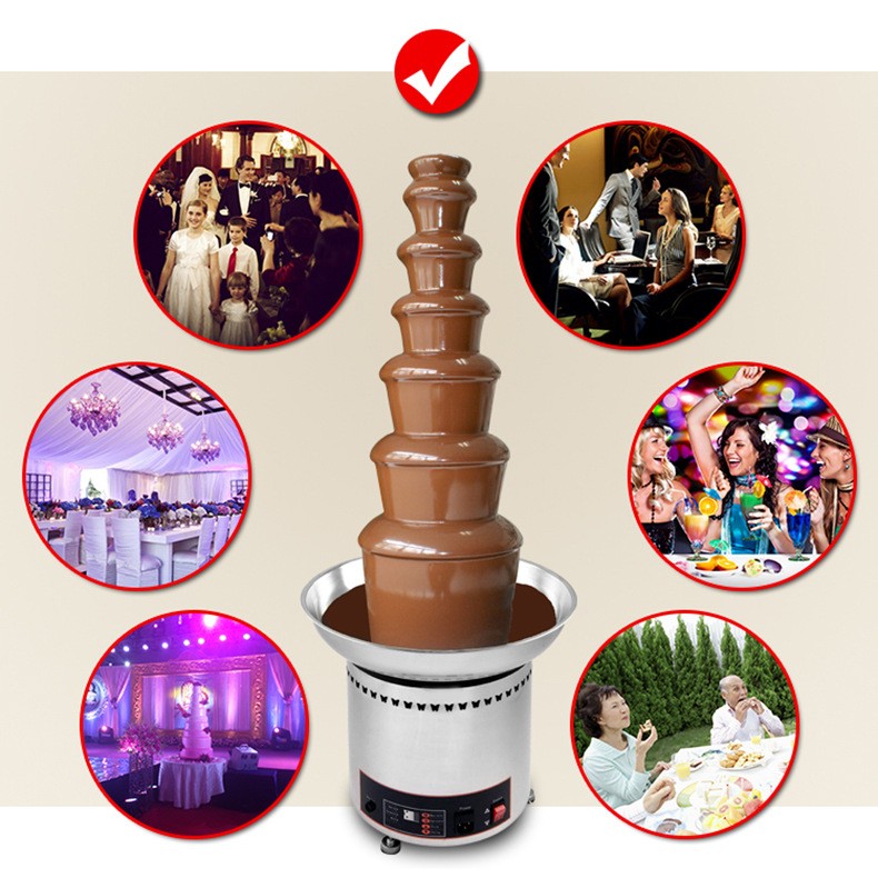 7-layer chocolate waterfall fountain machine pic 3
