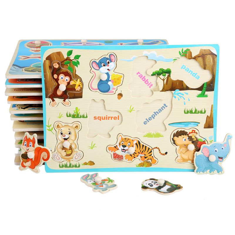The large wooden toy jigsaw board is highly entertaining and can exercise babies' hand-eye coordination, visual ability, logical thinking ability, early education enlightenment training, and is a parent-child game Application Scenario