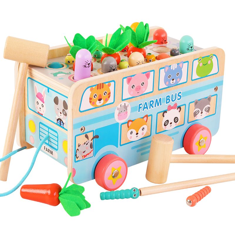 The wooden toy, an educational and multi-functional whack-a-mole game, is highly entertaining. It can exercise babies' hand-eye coordination, visual ability, logical thinking ability, and early education enlightenment training. It is a parent-child game Specification image