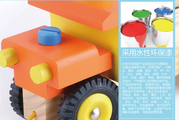 The wooden disassembly and assembly project beaded car is highly entertaining and colorful, which can exercise babies' hand-eye coordination, visual ability, logical thinking ability, early education enlightenment training, and parent-child games detail image 5