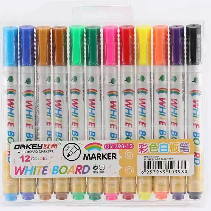 12-color whiteboard pens