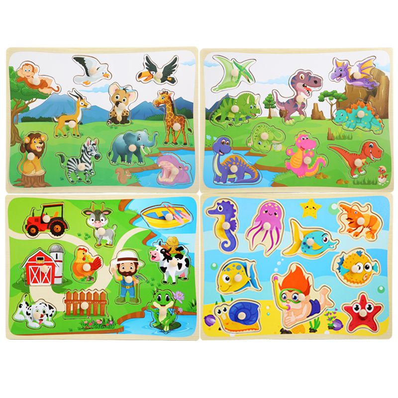 The large wooden toy jigsaw board is highly entertaining and can exercise babies' hand-eye coordination, visual ability, logical thinking ability, early education enlightenment training, and is a parent-child game Item Picture