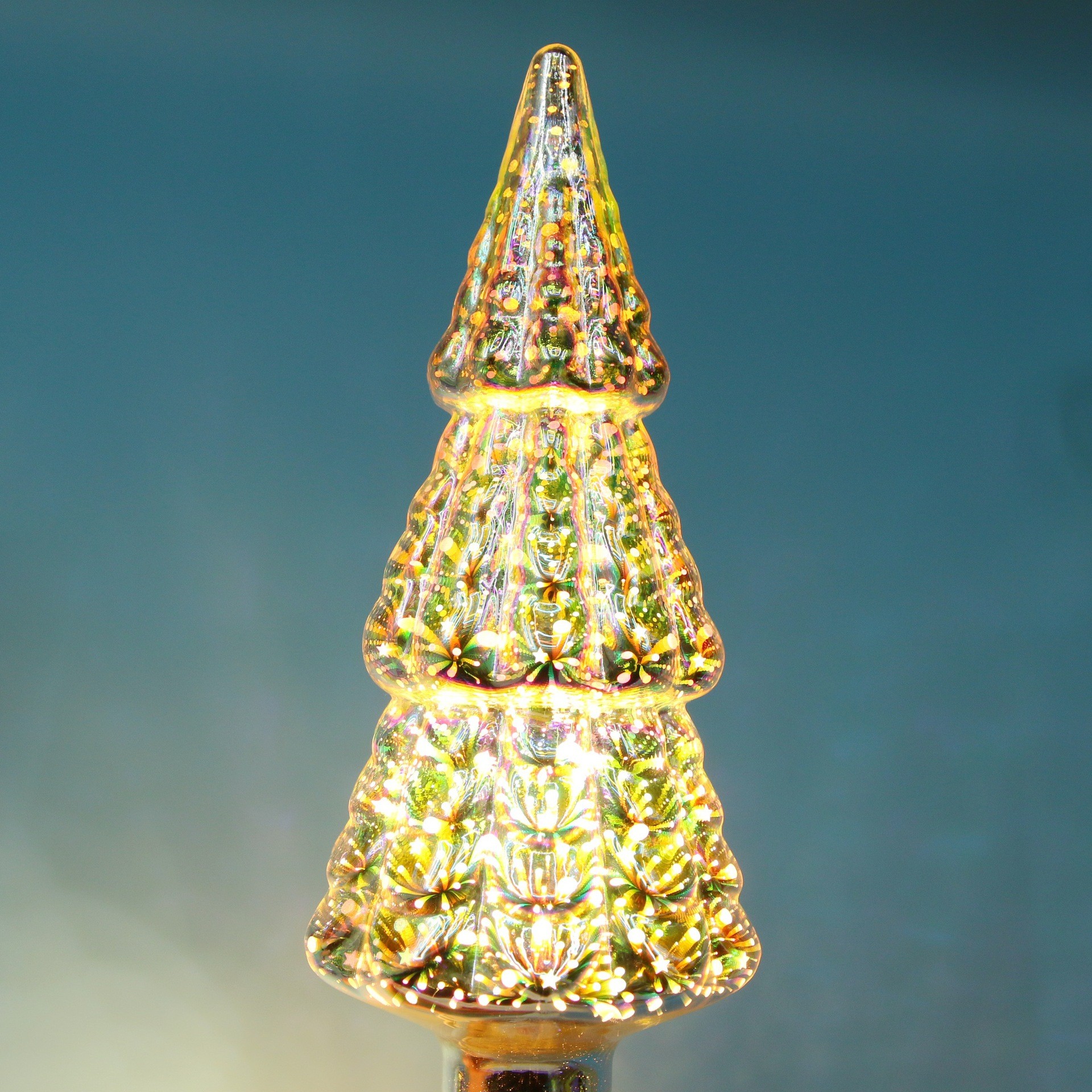 LED创意立体3D烟花灯泡 E27螺口电镀满天星七彩装饰氛围灯泡详情图7