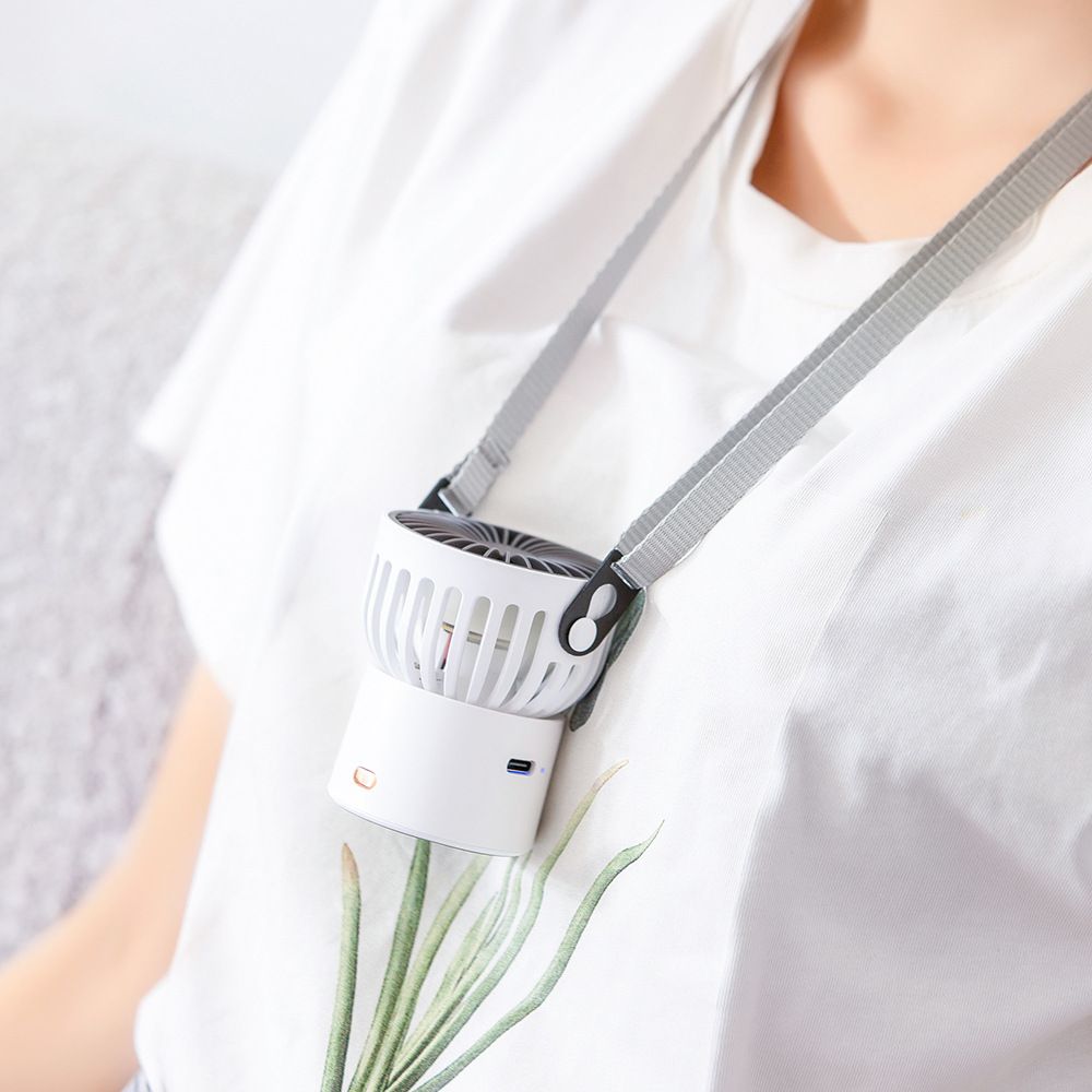 2021 Creative Mini desktop fan waist hanging neck outdoor portable quiet small fan new fancy gift