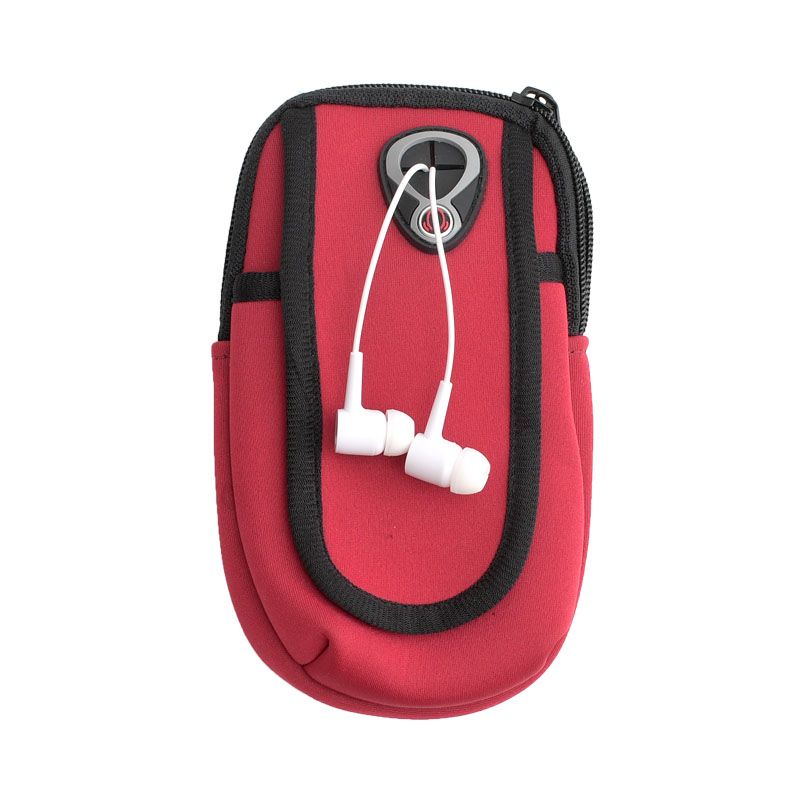Running phone arm bag for outdoor sports and fitness, breathable wrist arm bag with diving material, waterproof wrist and foot bag in stock