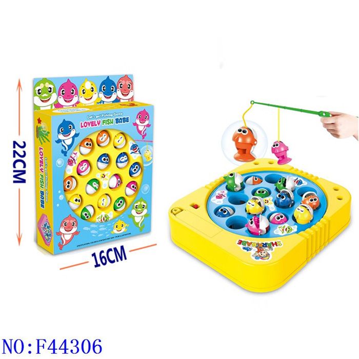 Magnetic fishing children electric rotating fishing disc early education puzzle fishing toys novel electronic toys kindergarten group games toy props F44306
